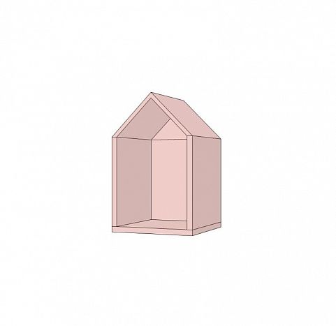Детская мебель полка домик woody pink
