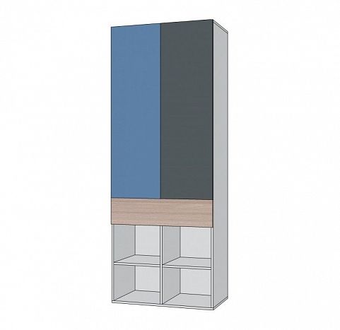 Детская мебель шкаф с 2-мя дверками и ящиком denim