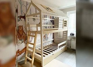 Детская мебель выполненный проект "кровать из массива"