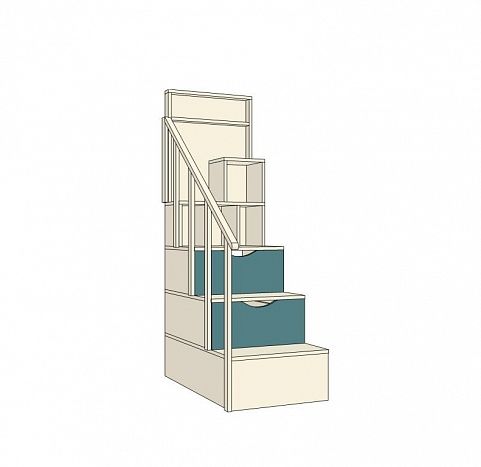 Детская мебель лестница-комод для домик 4