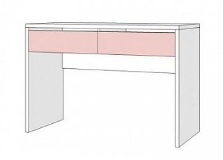 Детская мебель стол с ящиками woody pink